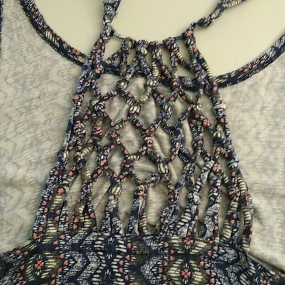 MAURICES WOVEN RACER BACK, PRINT TANK TOP, TUNIC, BEACH COVER UP, - Picture 3 of 6